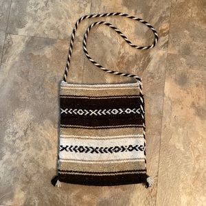 Brown Falsa blanket purse. Measurements in pictures